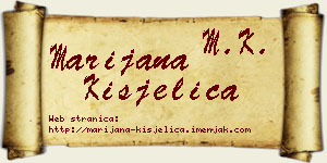 Marijana Kisjelica vizit kartica